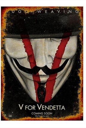 V For Vendetta Film Afiş Art Mdf Poster 50 x 70 cm dikey-28142-50-70