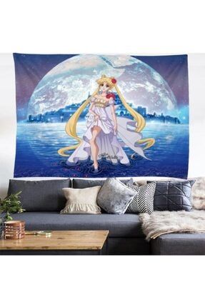 Anime Sailor Moon - Moon Duvar Halısı 70 X 100 cm dvro36r3