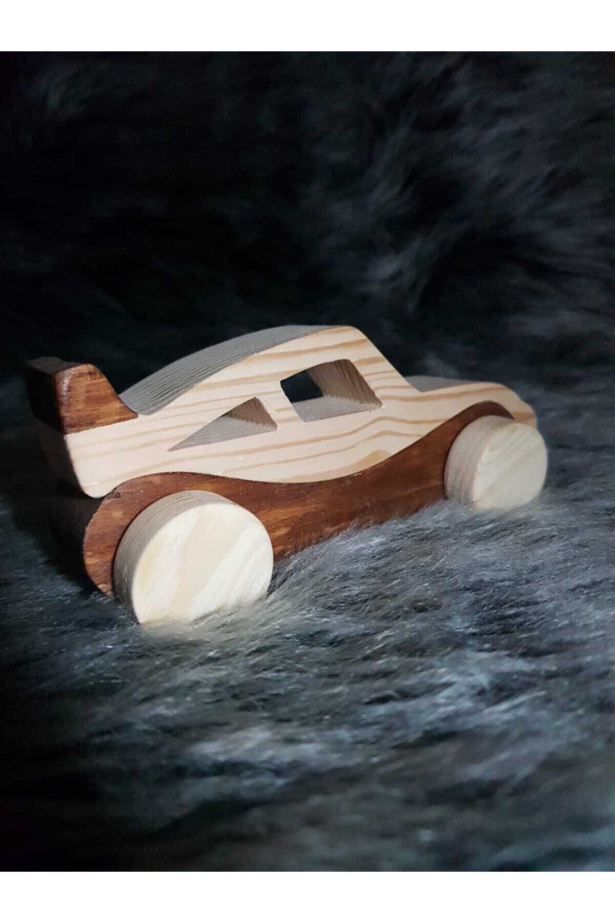 websunday Oyuncak Ahşap Tekerli Yarış Arabası, Çocuklar Için Elyapımı Oyuncak, Doğum Günü Hediyesi-kahverengi fotoğrafı 3 (önizleme)
