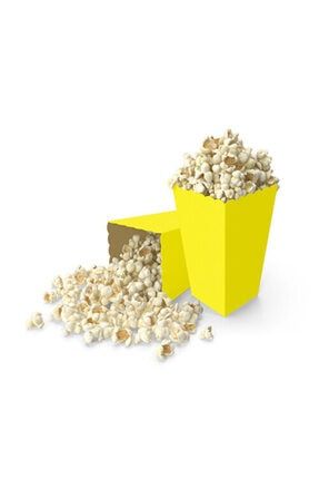 Sarı Karton Popcorn Mısır Cips Kutusu 8 Adet DNZ 2489