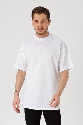 Oversize Unisex Beyaz Basic T-shirt GMB20210707