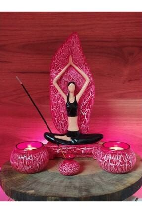 Yoga Yapan Kız Tütsülük Ve Mumluk Dhyykçatlatma 3 DHYYKÇATLATMA3