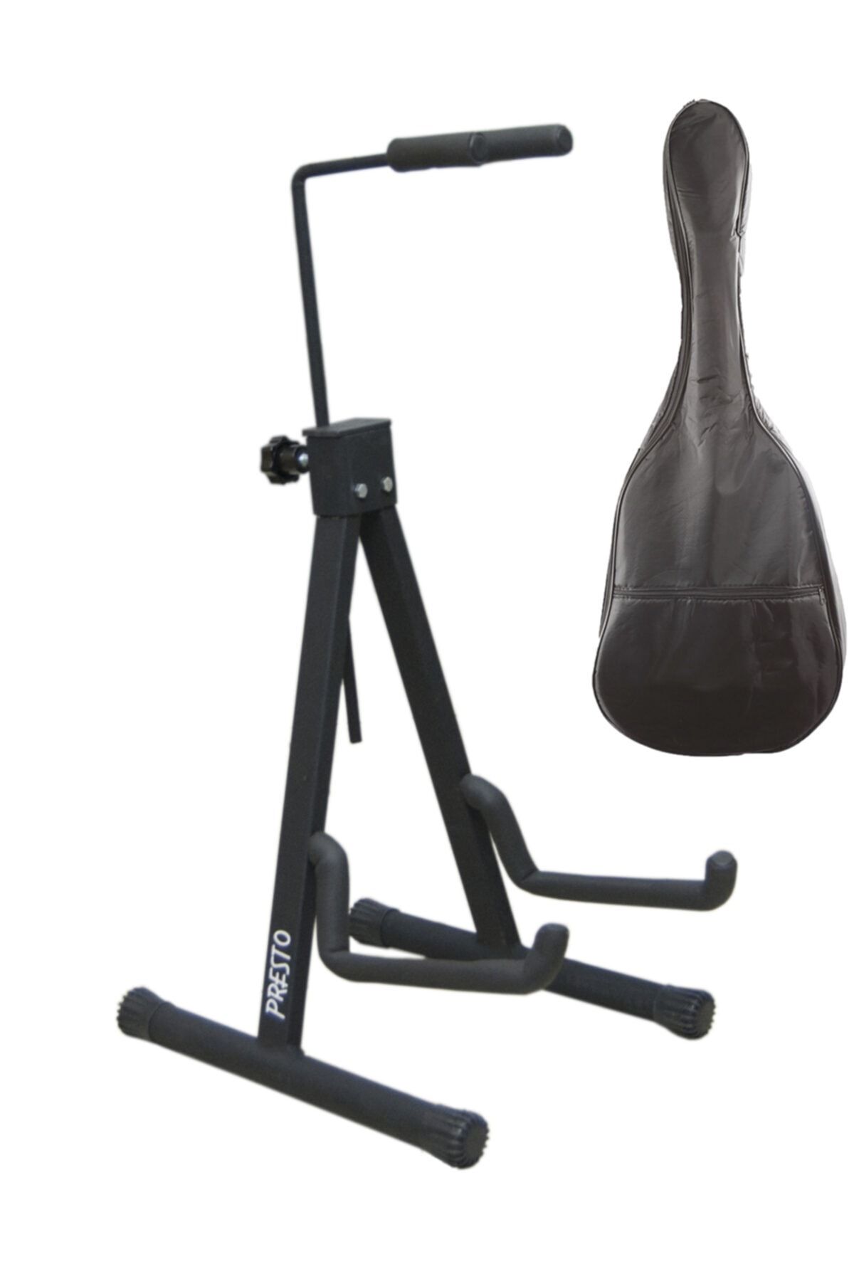 Presto-Guitar Stand Stand with Handle Rest and Classical Guitar Case 1