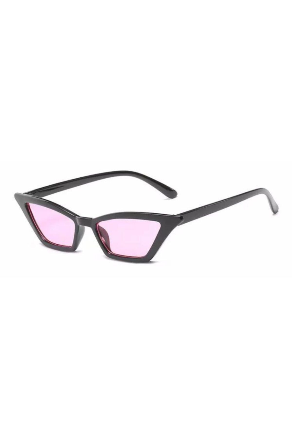 Toz Vintage-Kaptivo Black Cornered Cat Sunglasses - Pink Glass 2