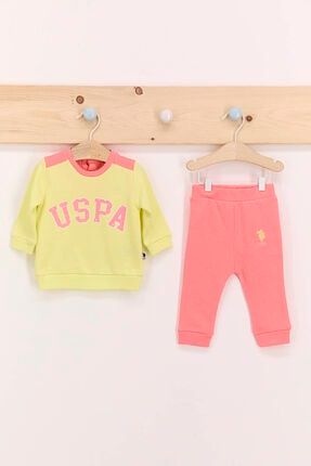 U.s. Polo Assn Bebek Sarısı Kız Bebek Takımı USB610-B
