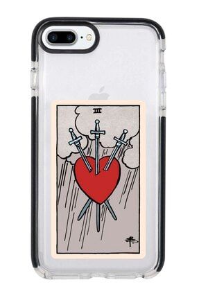 Iphone 7 Plus Siyah Kenarlı Anti Shock The Heart Desenli Telefon Kılıfı IP7PLK-137