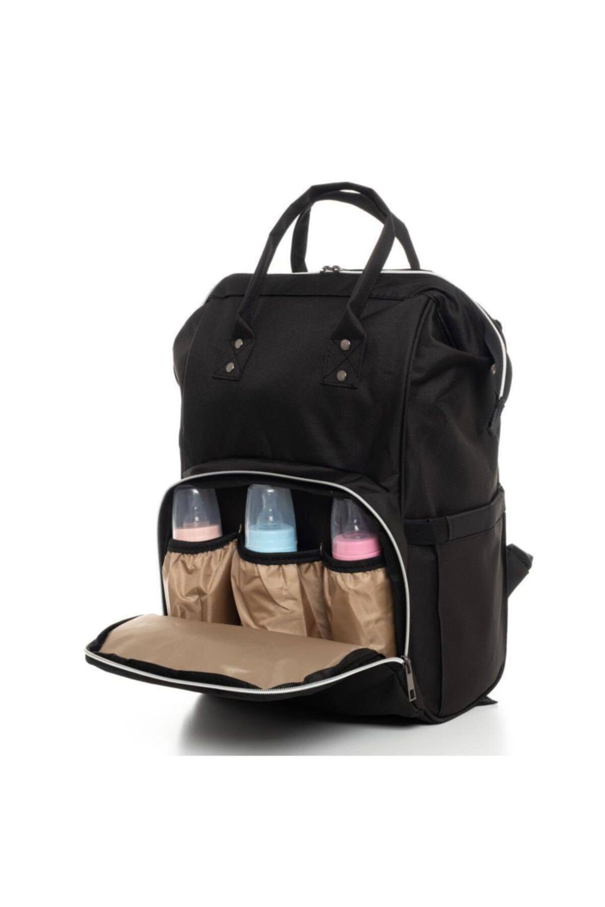 Happy Baby Anne Bebek Bakım Sırt Çantası Biberon Termoslu Sıvı Geçirmez Puset Askı Aparatlı Ağaç Kuş Baskılı fotoğrafı 3 (önizleme)