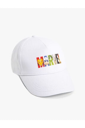 Erkek Beyaz Kep Sapka Marvel Pamuklu Şapka 1YAM41021AA