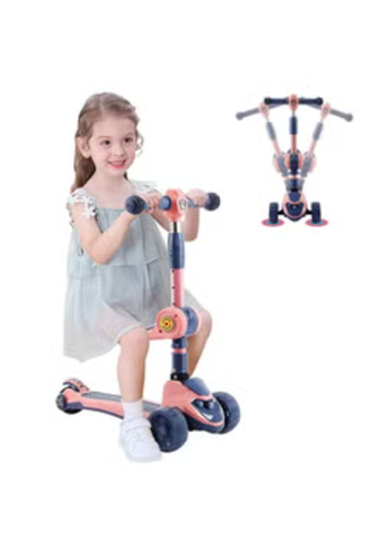 Arabest-Three-in-one Children's Scooter, Flash Wheel, Can Ride and Sit Down 1