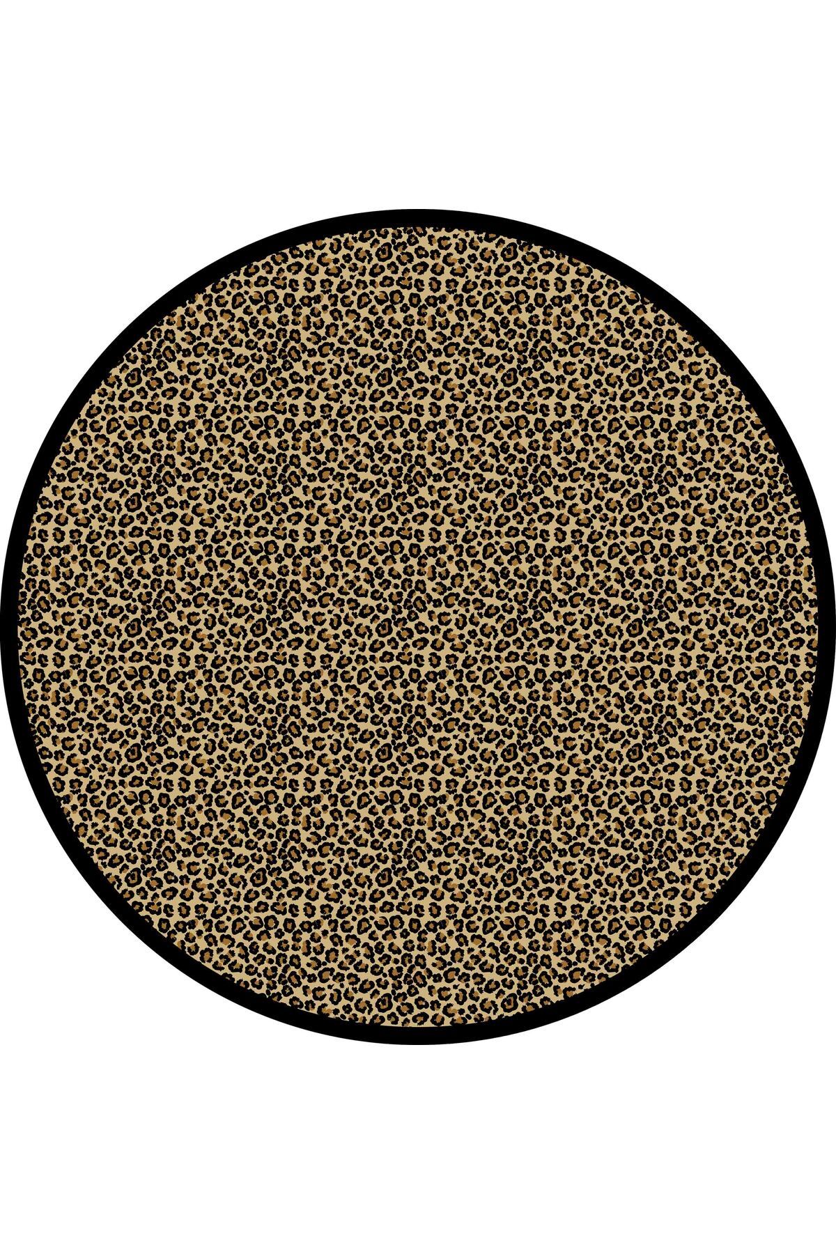 Razz Moda-Leopard Patterned Digital Printed Round Tablecloth 2
