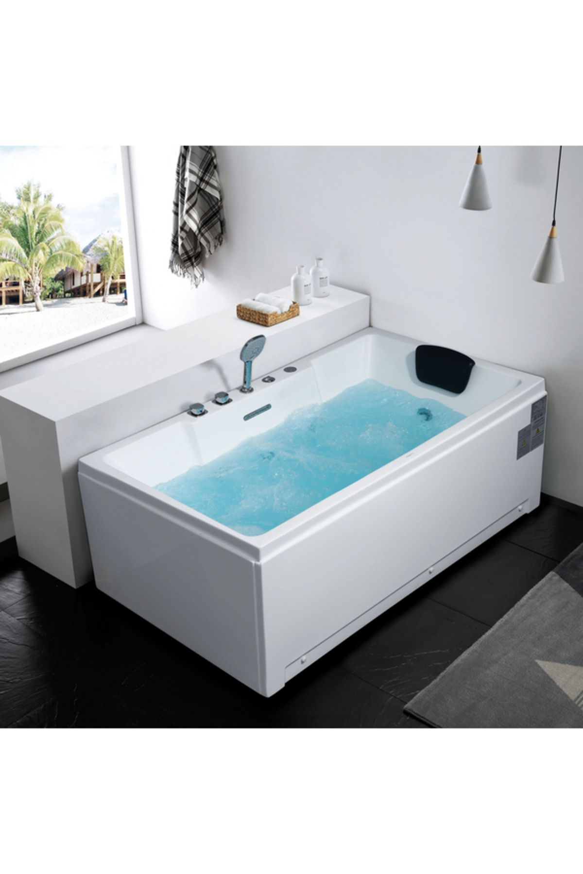 Gemy-Color Changing LED Energy Aeration and Massage Bathtub 1