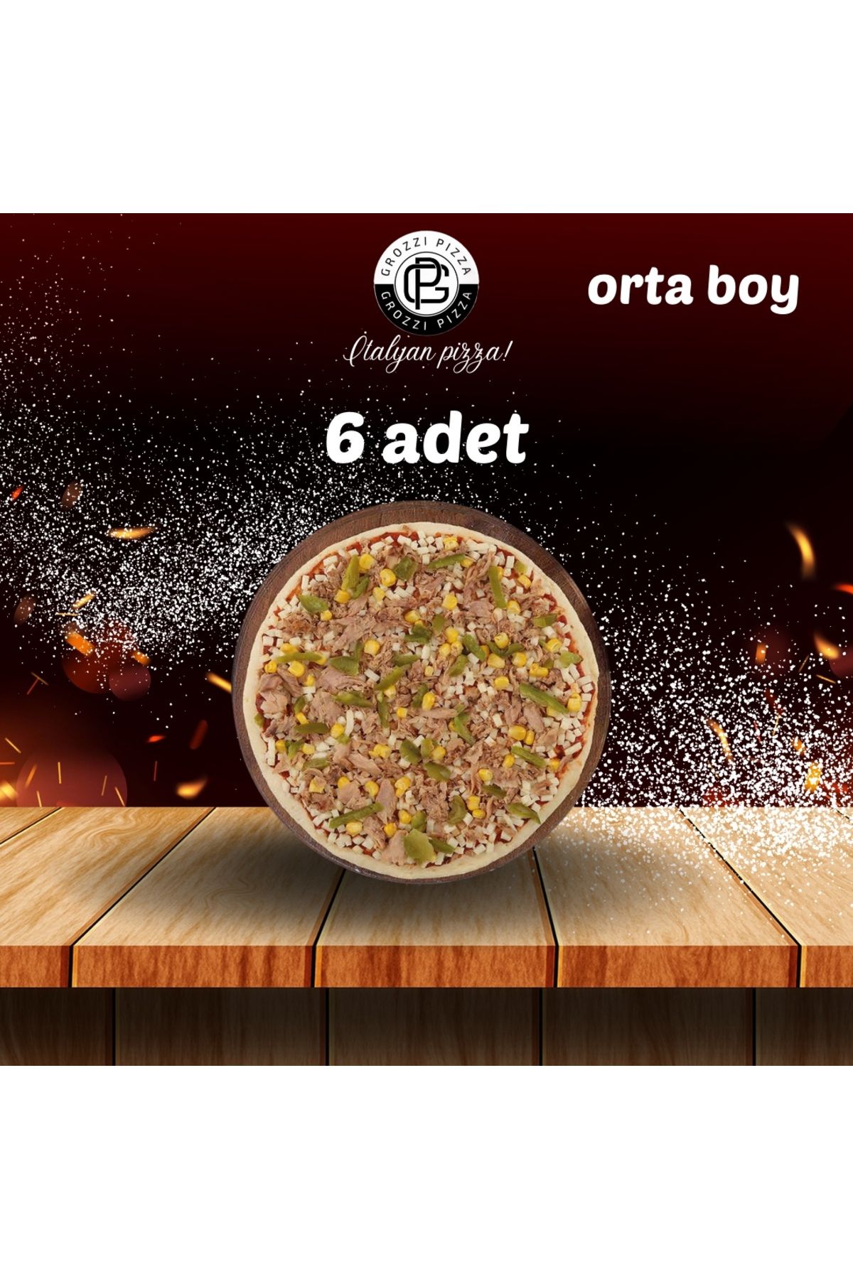 GROZZI Ton Balıklı Pizza 6 Adet 2340 gram