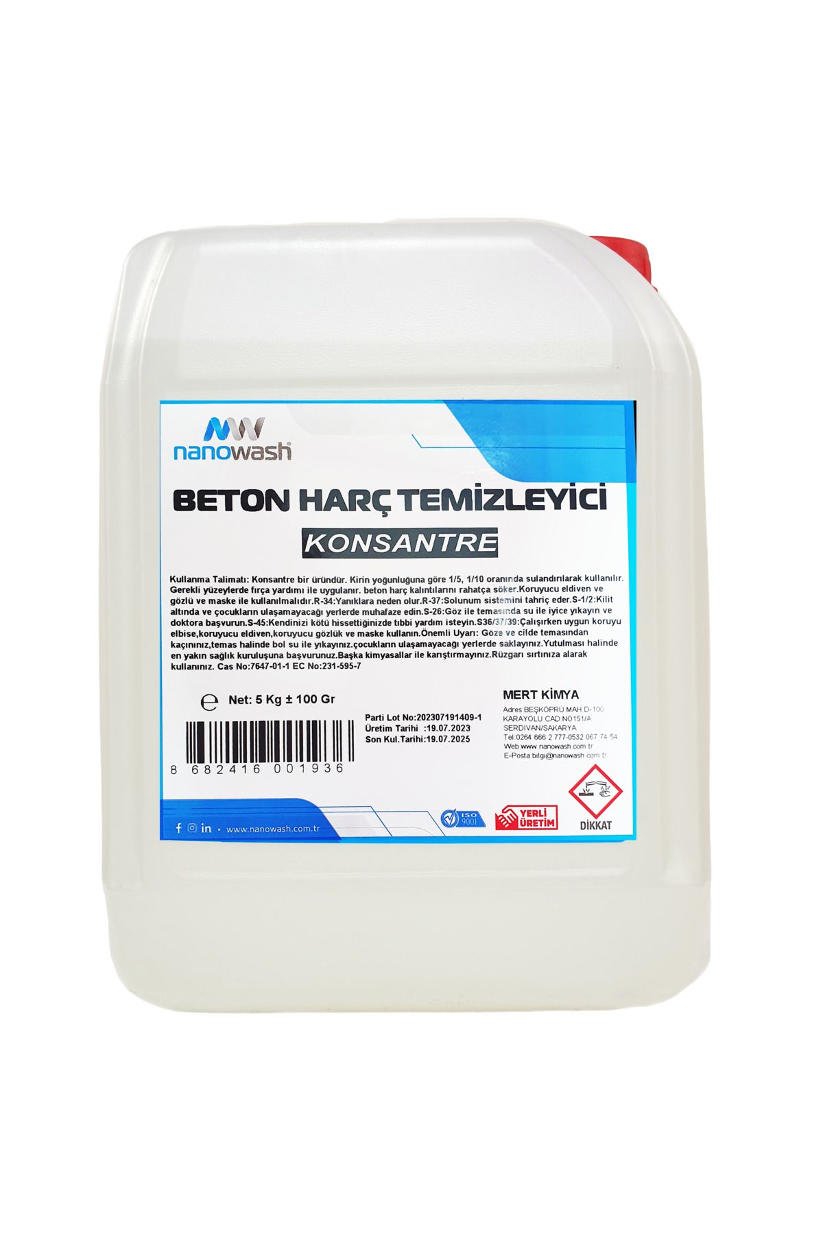 nanowash Beton Harç Sökücü 5 Lt