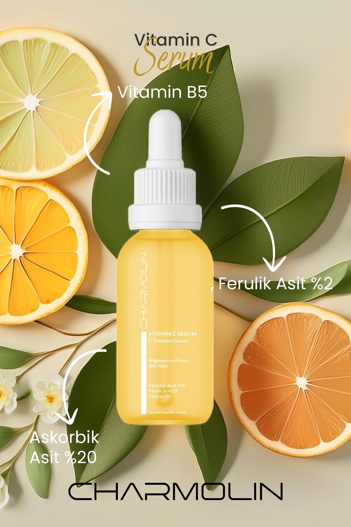 CHARMOLİN-Charmolin Brightening Vitamin C Serum - 20% Ascorbic Acid, Glutathione and Ferulic Acid, 30 ml Anti-Blemish 2