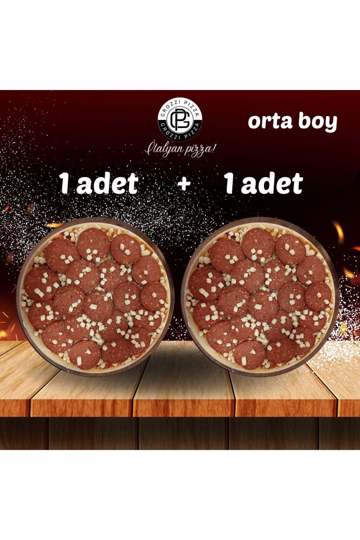 GROZZI Sucuklu Pizza 2 Adet 800 gram