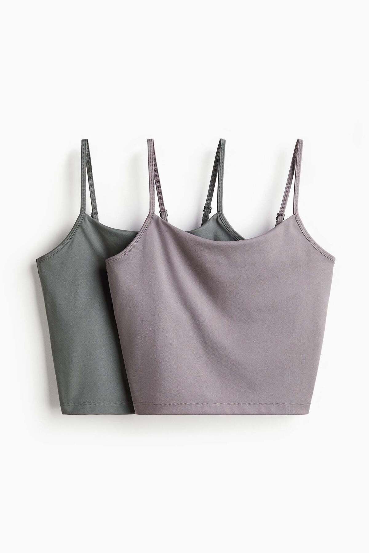 H&M-2-pack integral-bra sports tops 2