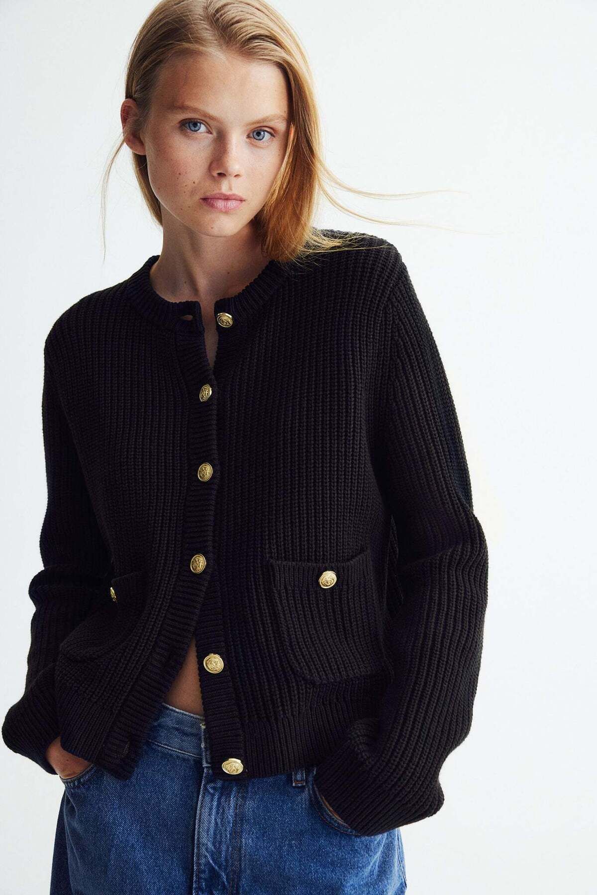 H&M-Rib-knit cardigan 1