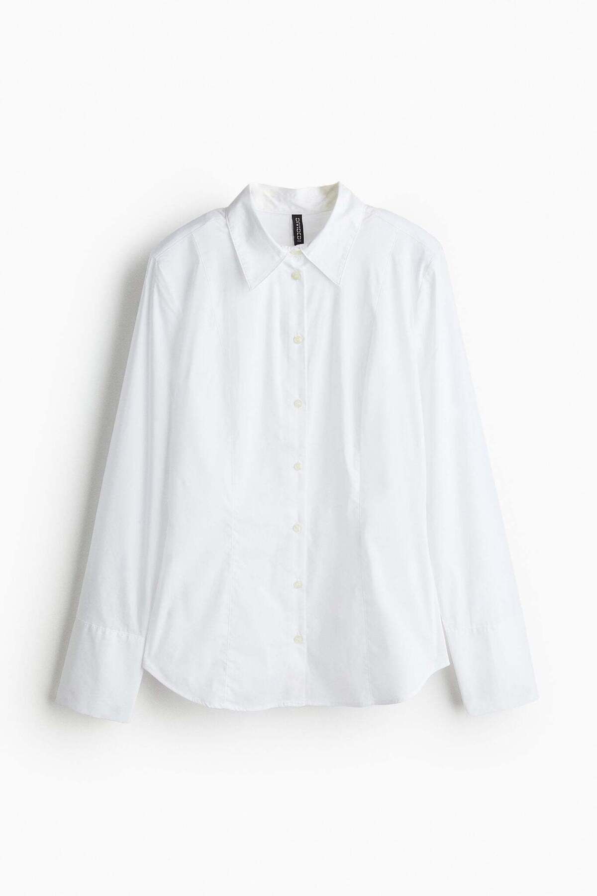 H&M-Shoulder-pad tapered-waist shirt 3