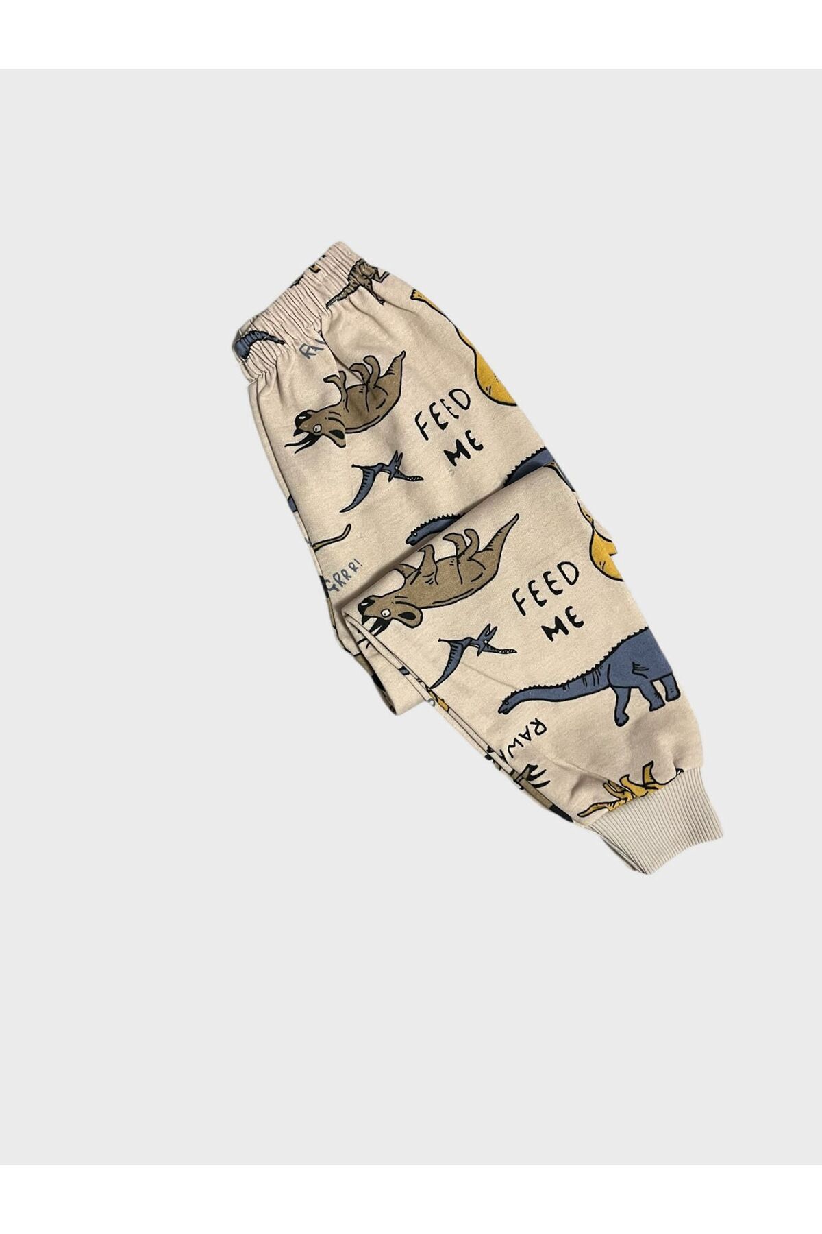 ALİŞ KİDS Erkek Çocuk Pamuklu Şardonlu Dinozor Desenli Uzun Kollu Pijama Takımı fotoğrafı 4 (önizleme)