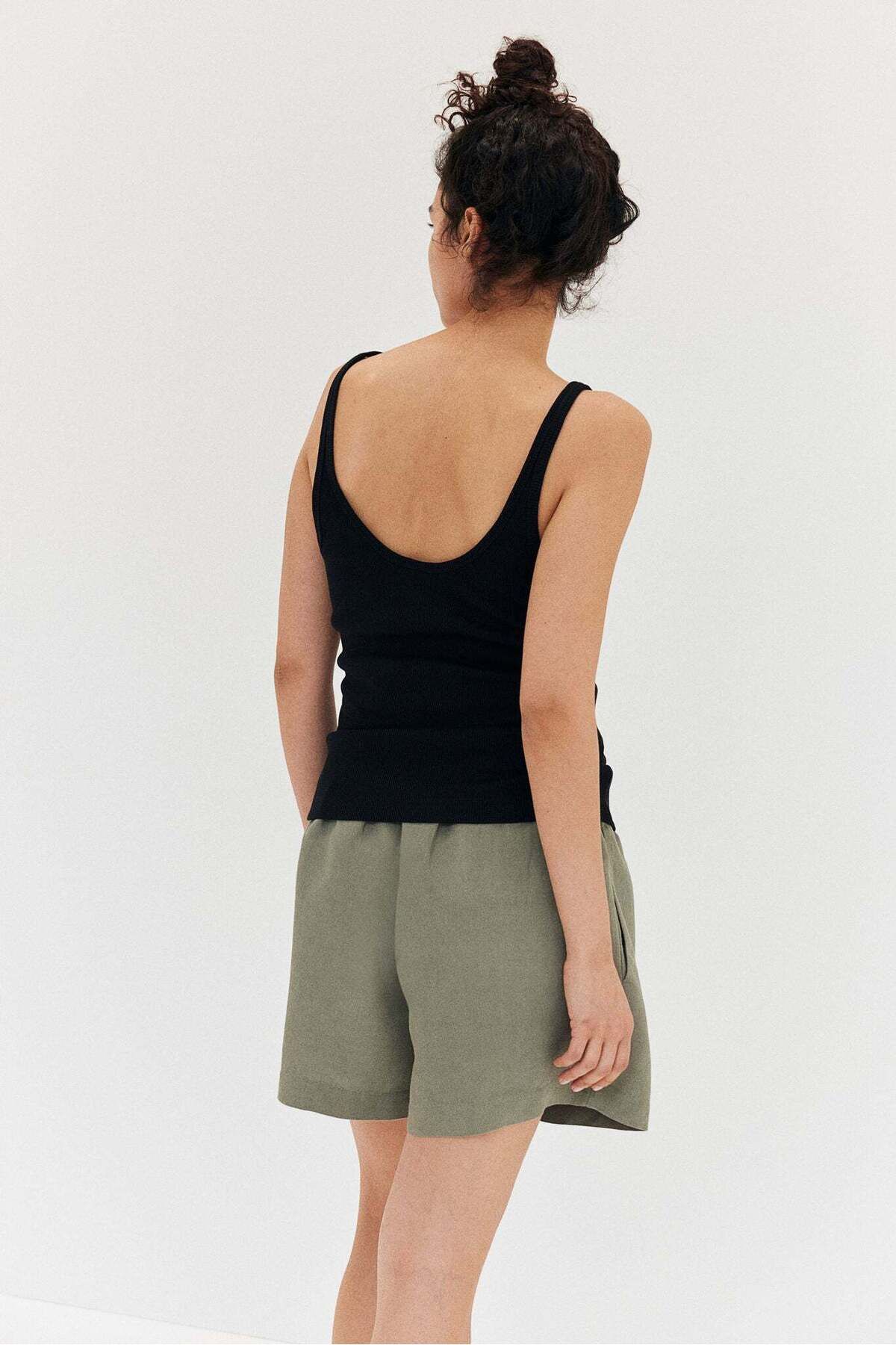 H&M-MAMA Linen-blend shorts 7