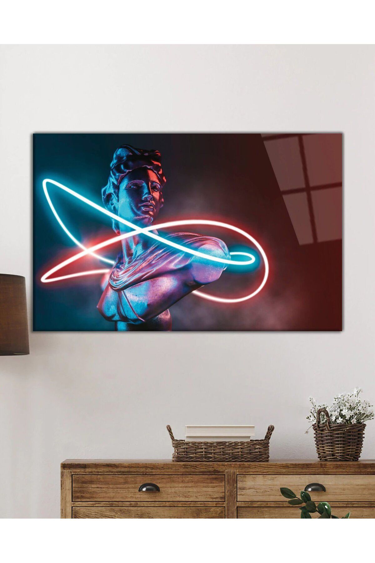 ArtNoia Soyut Neon Heykel Cam Tablo