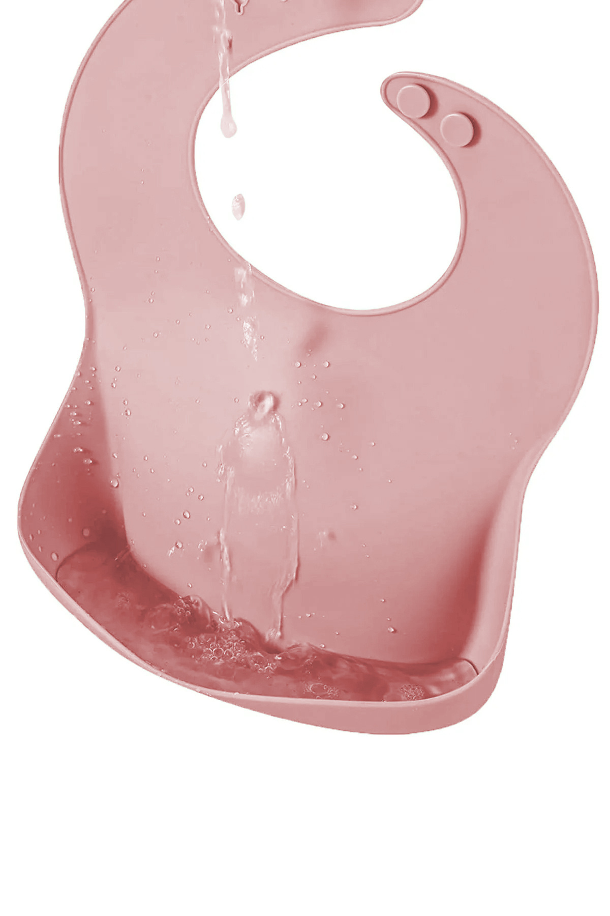 Meleni Baby 2'li Silikon Bebek Beslenme Seti - Vakumlu Tabak, Ayarlanabilir Silikon Mama Önlüğü, Pembe fotoğrafı 3 (önizleme)