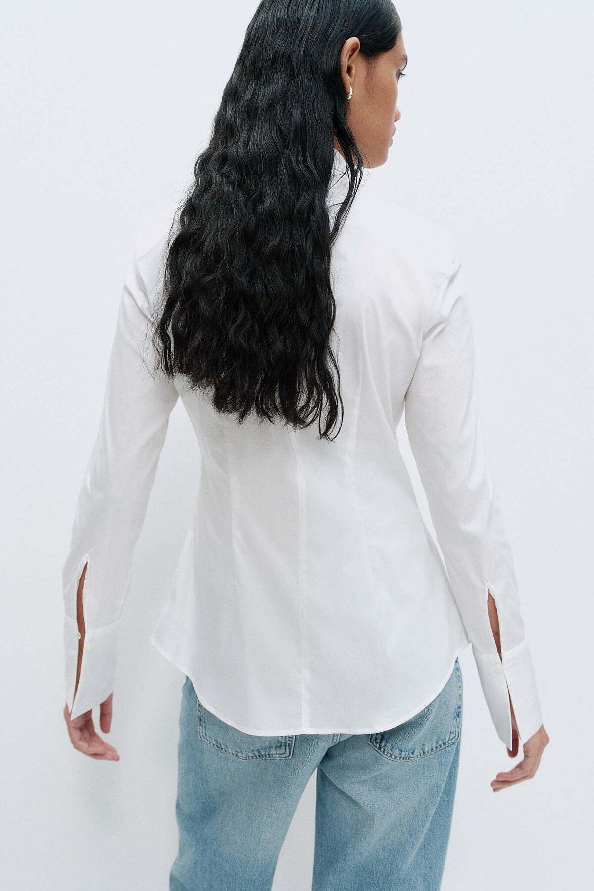 H&M-Shoulder-pad tapered-waist shirt 8