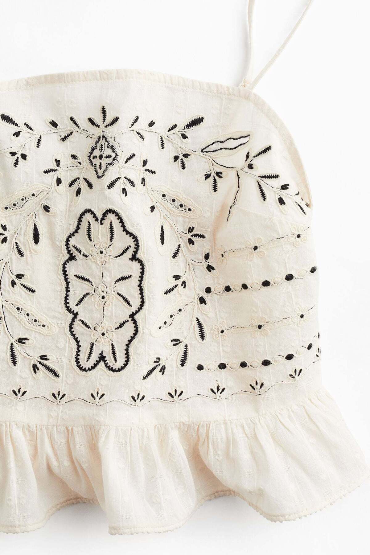 H&M-Embroidered strappy top 2