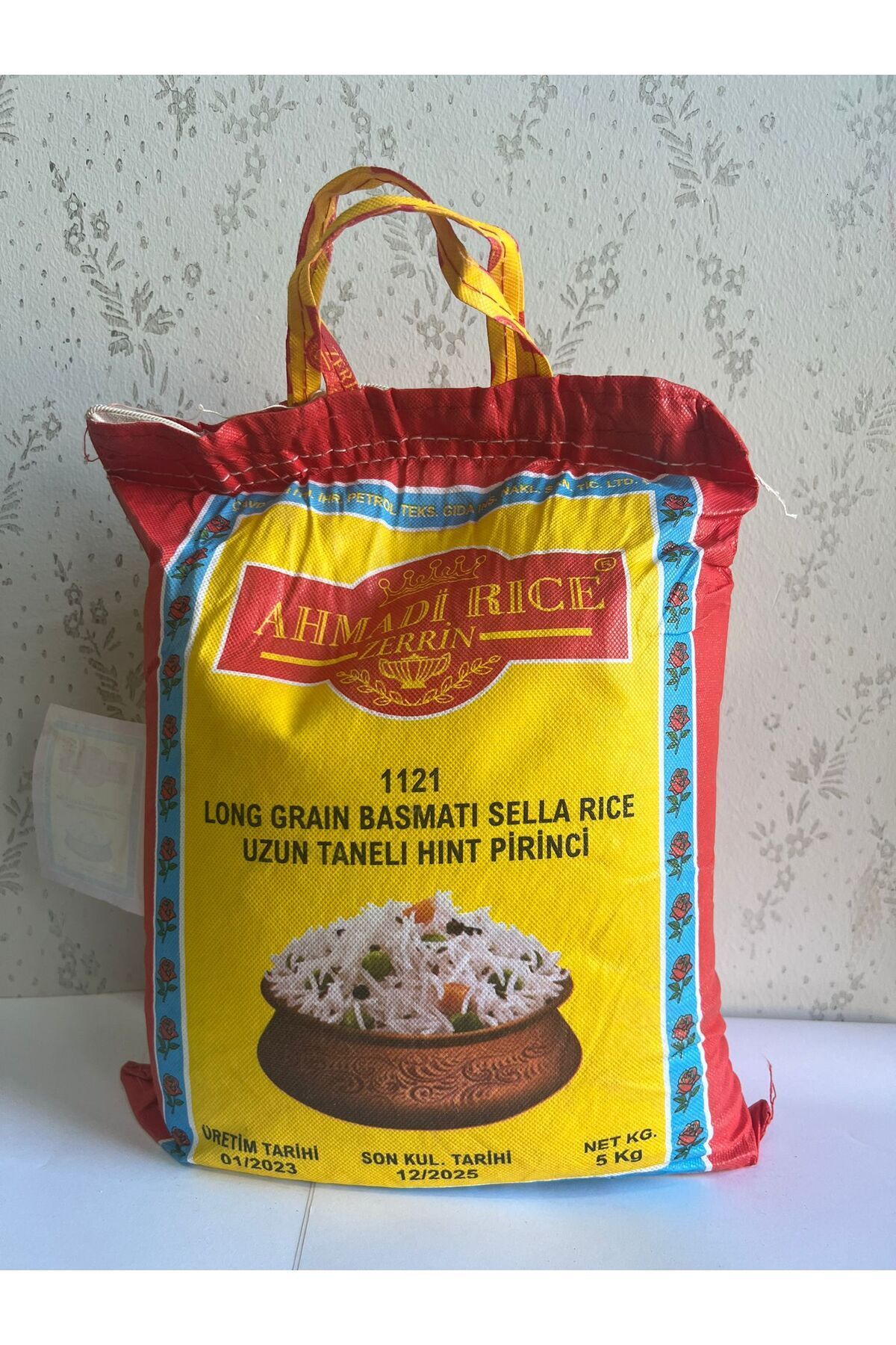 ahmadi zerrin Rice 1121 uzun iri taneli basmati hint sella pirinci 5 kg