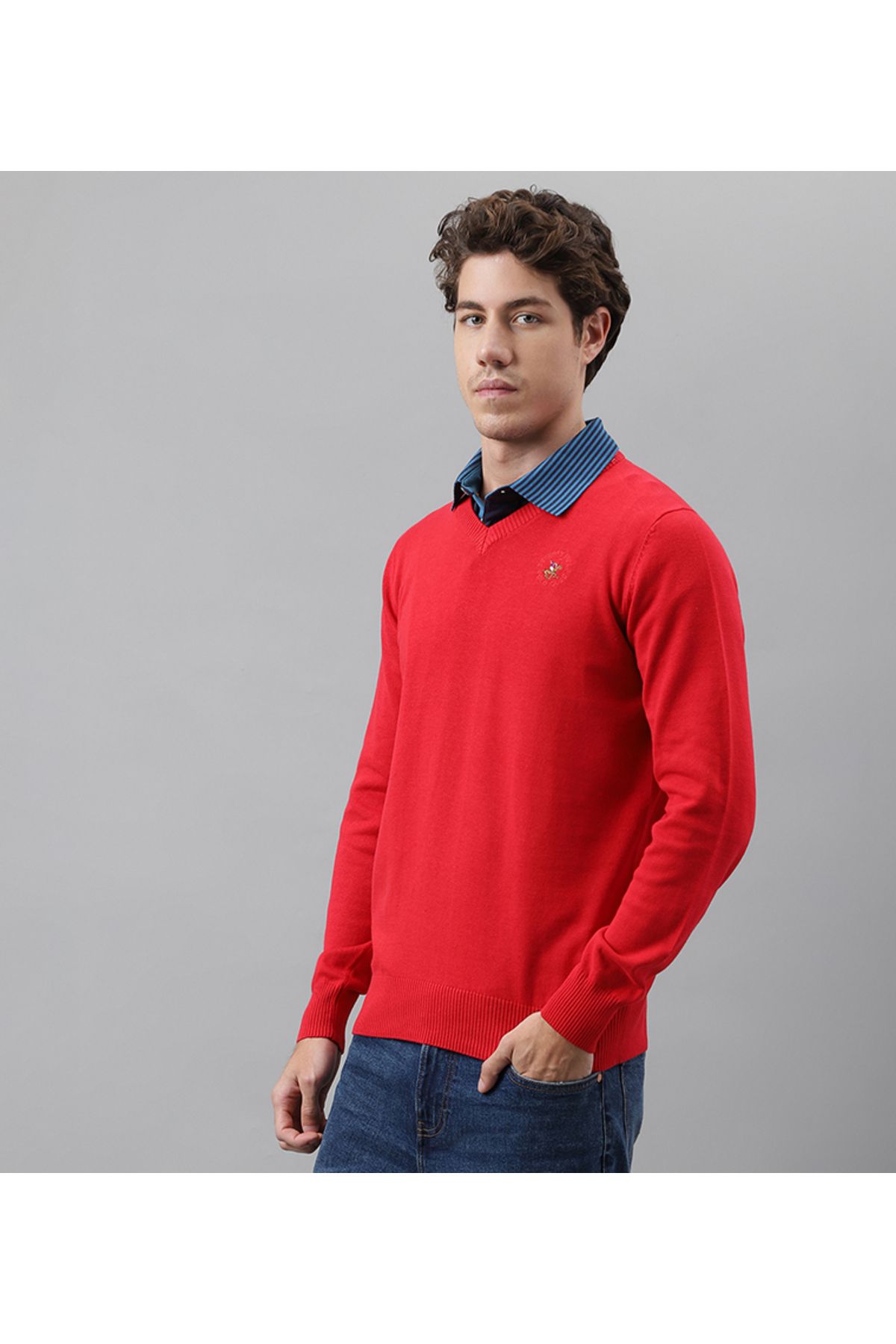 Bhpc-Beverly Hills Polo Club Mens Red Sweater 2