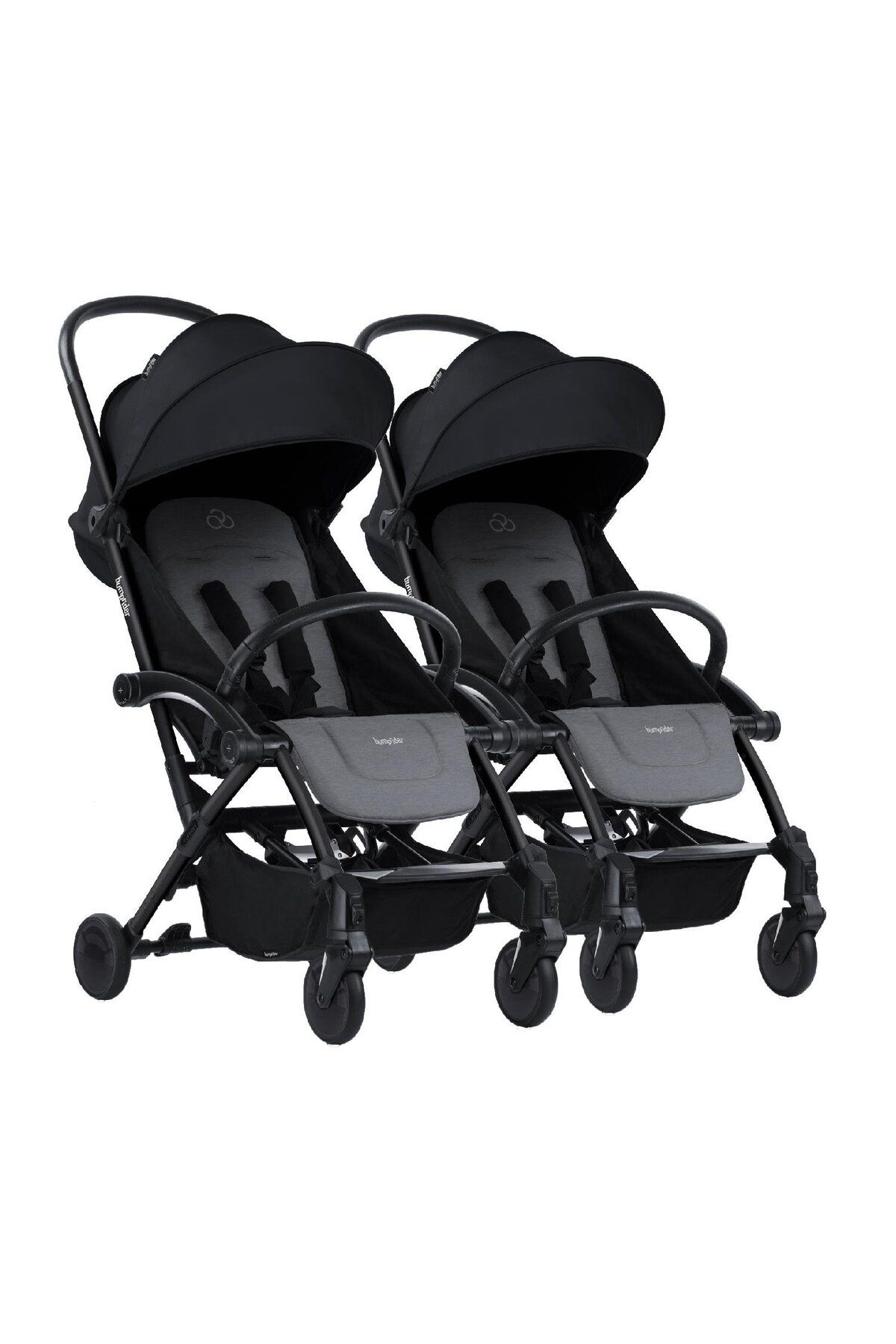 Bumprider Connect³ Ikiz Bebek Arabası / Black - Grey Melange