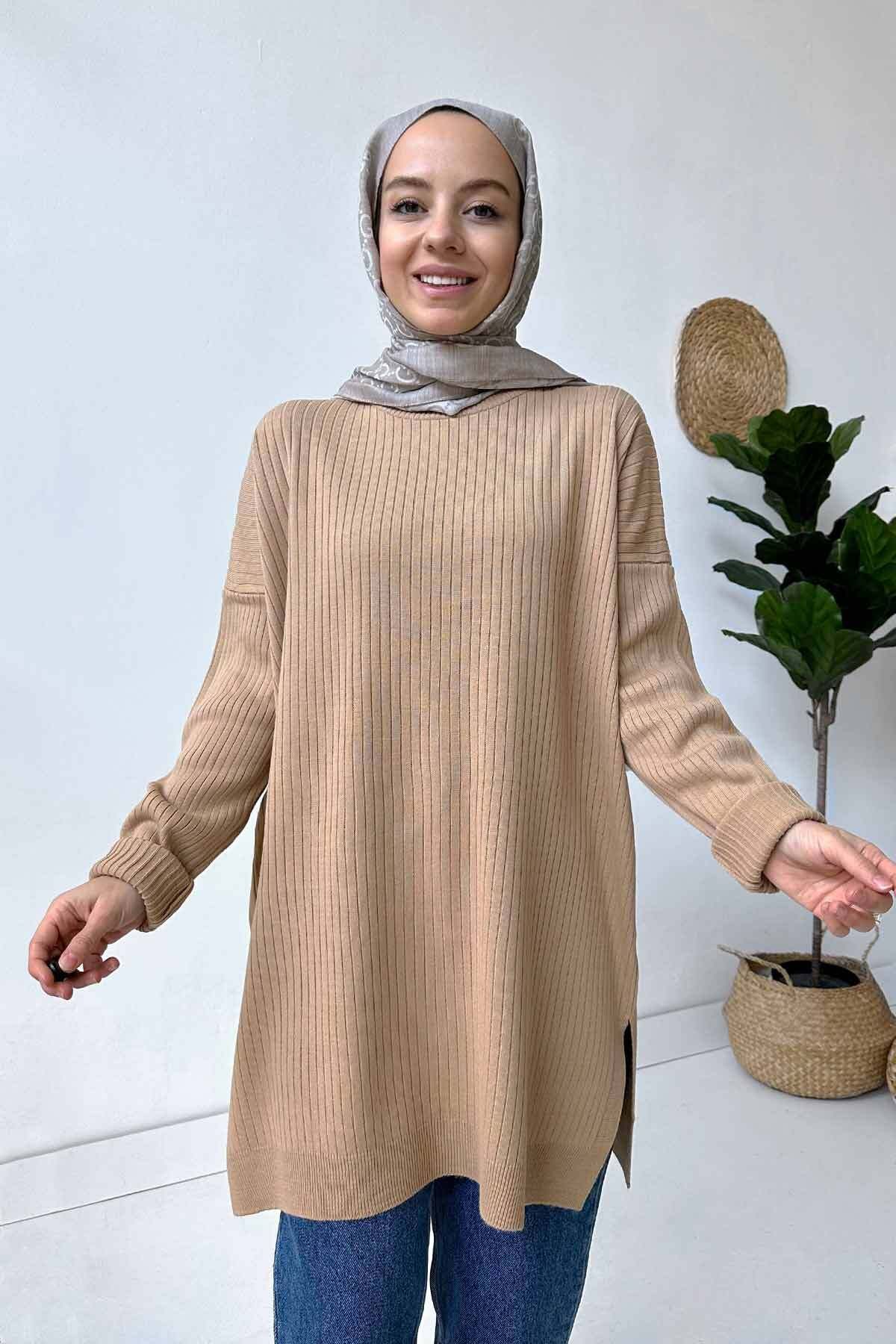 Ka Hijab-Anje Hijab Knitwear Tunic - Camel 1