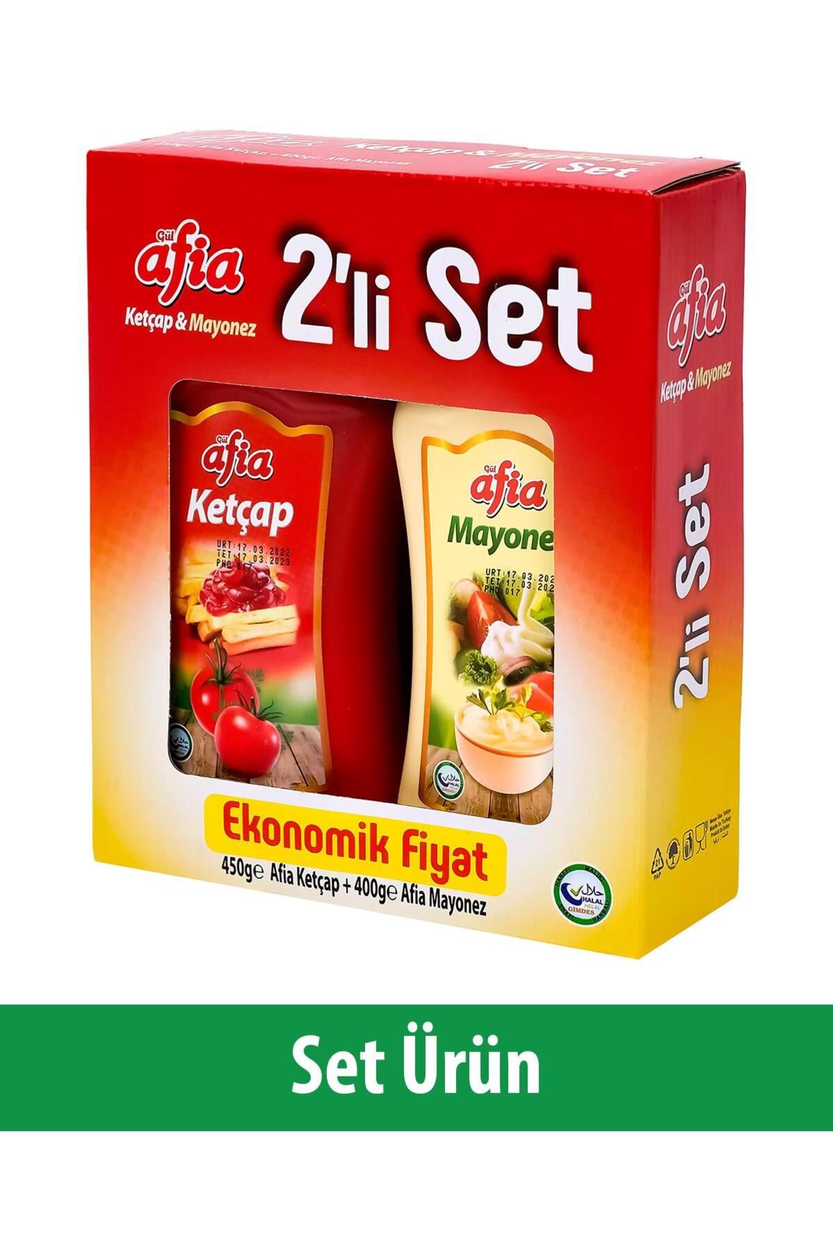 Afia Ketçap 450 Gr ve Mayonez 400 Gr Seti