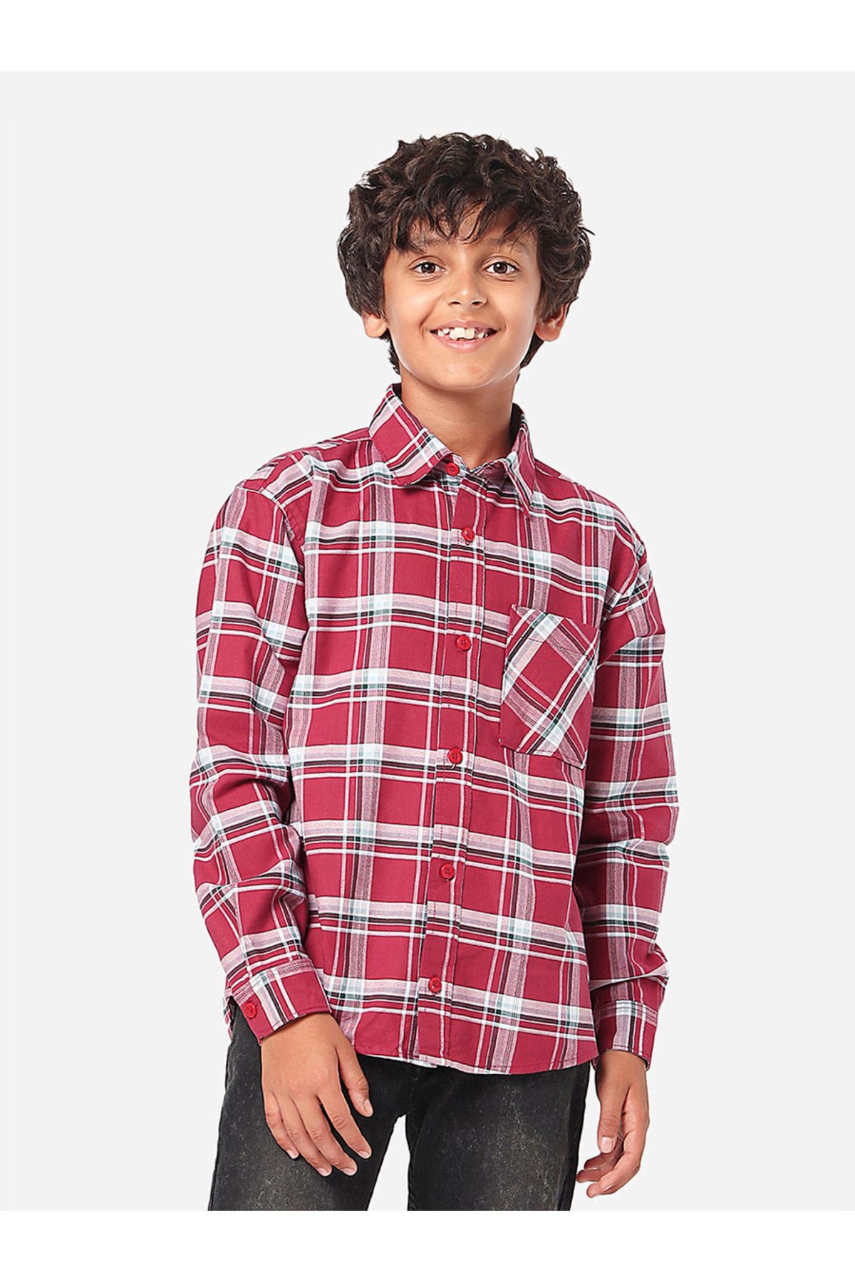 LilPicks By Styli-Checked Shirt with Long Sleeves 2