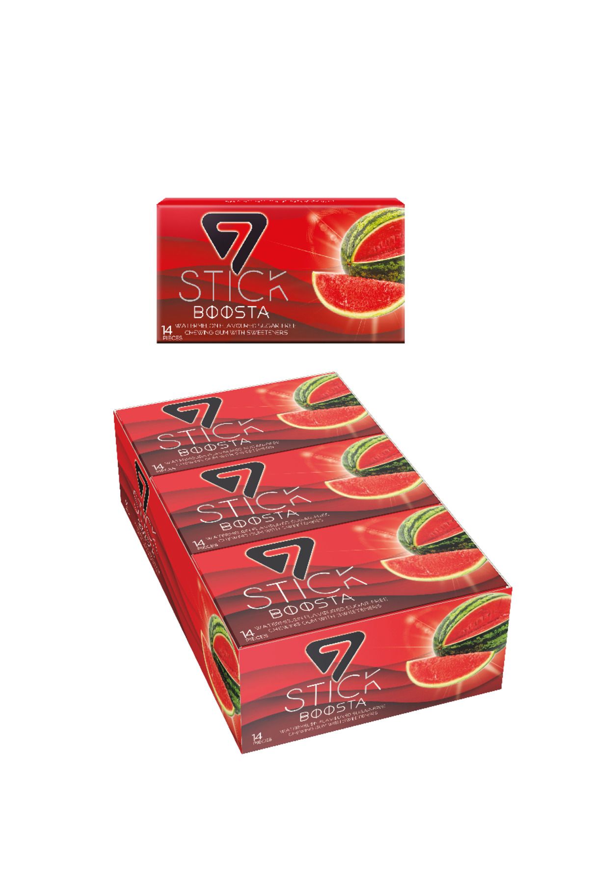 7 STICK 7stıck Sekersız 14lı Karpuz Aromalı Sakız 29gr (12 ADET)