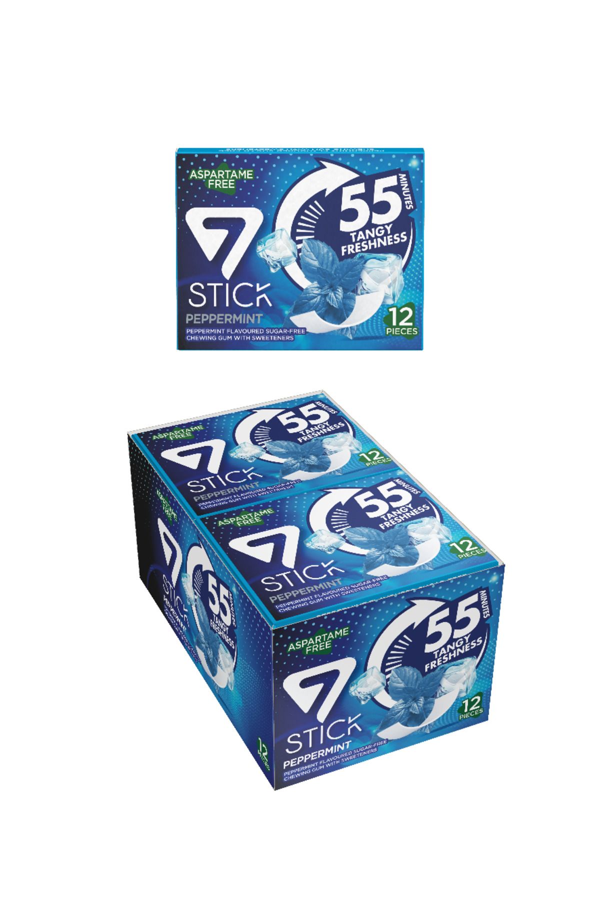 7 STICK 7stıck Sekersız 12lı 55dk Keskın Nane Aromalı Sakız 33gr (12 ADET)