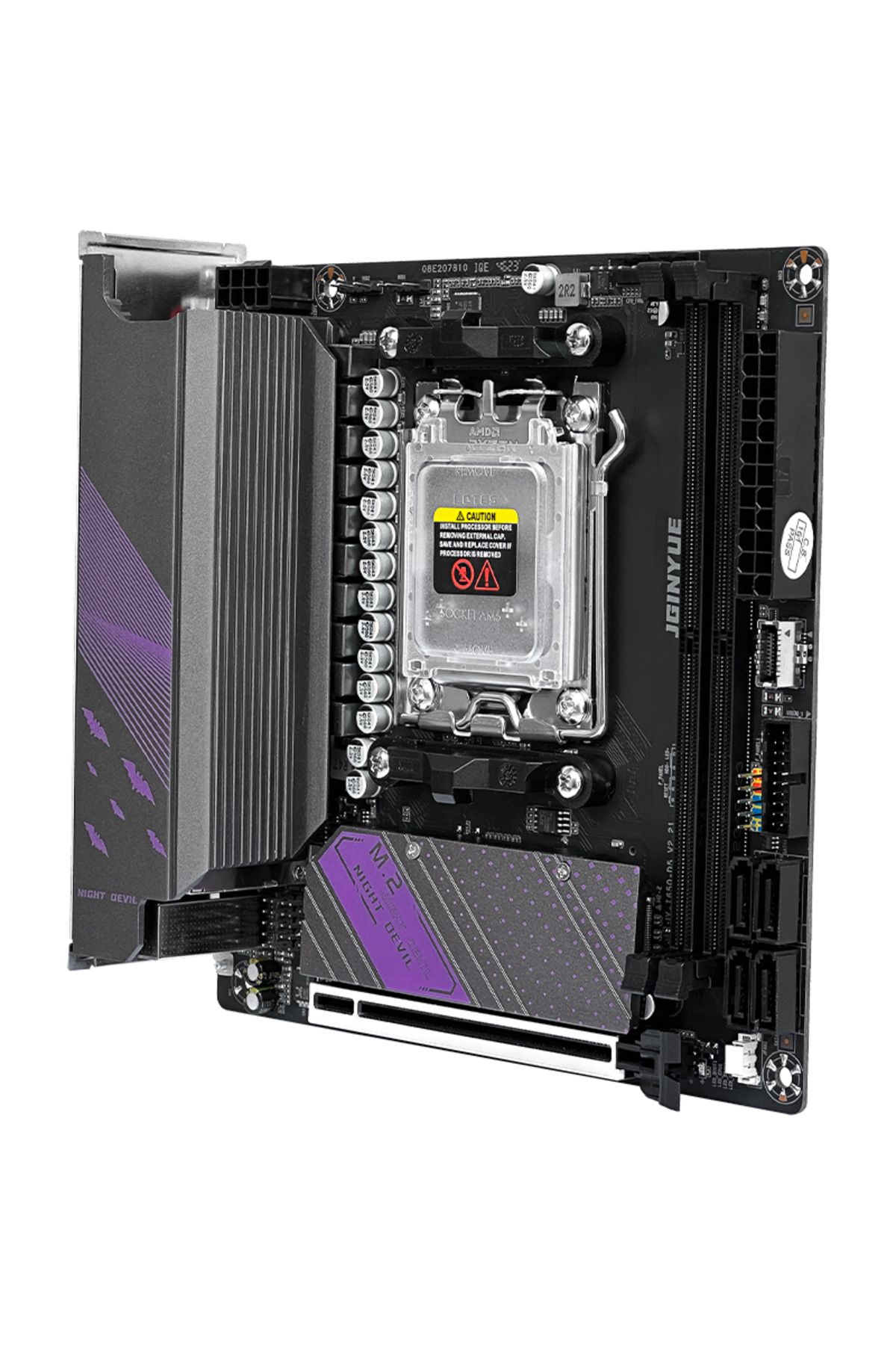 Jginyue-Jginyue B650I Night Devil Amd B650 Chipset Ddr5 7000Mhz (Oc) Am5 Itx Gaming Motherboard 4