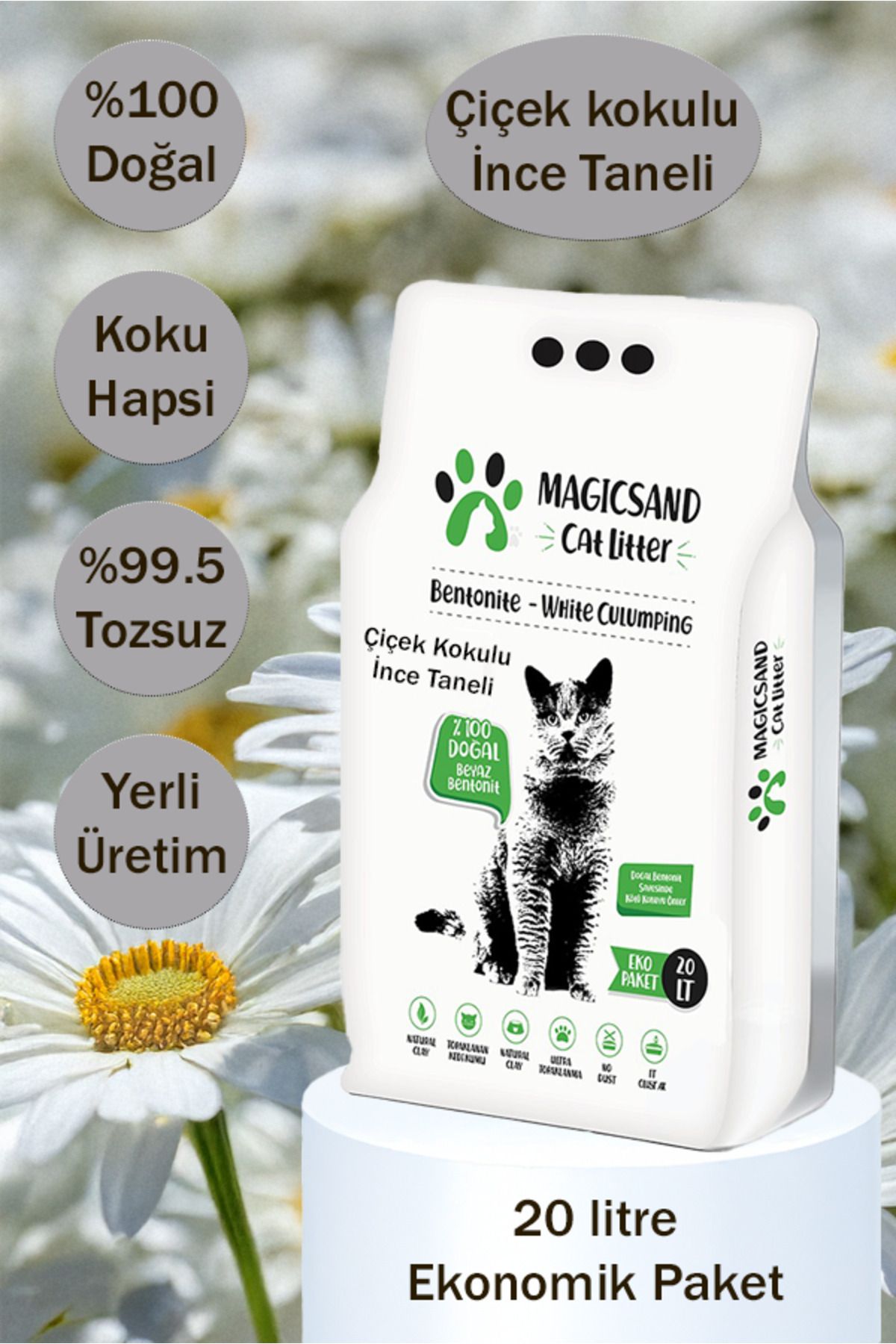 magicsand Çiçek Kokulu İnce Taneli Kedi Kumu 20 lt