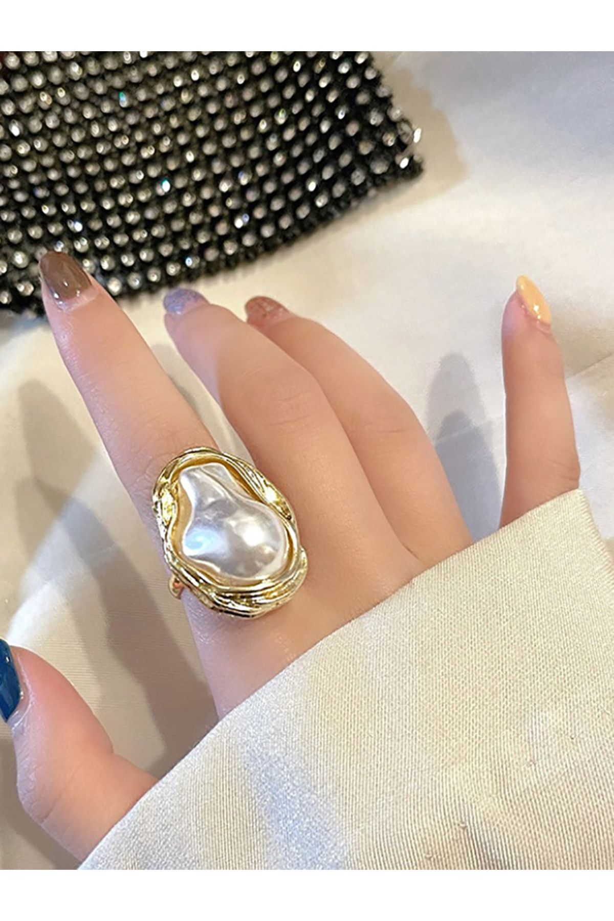 Styli-Faux Pearl Ring 6