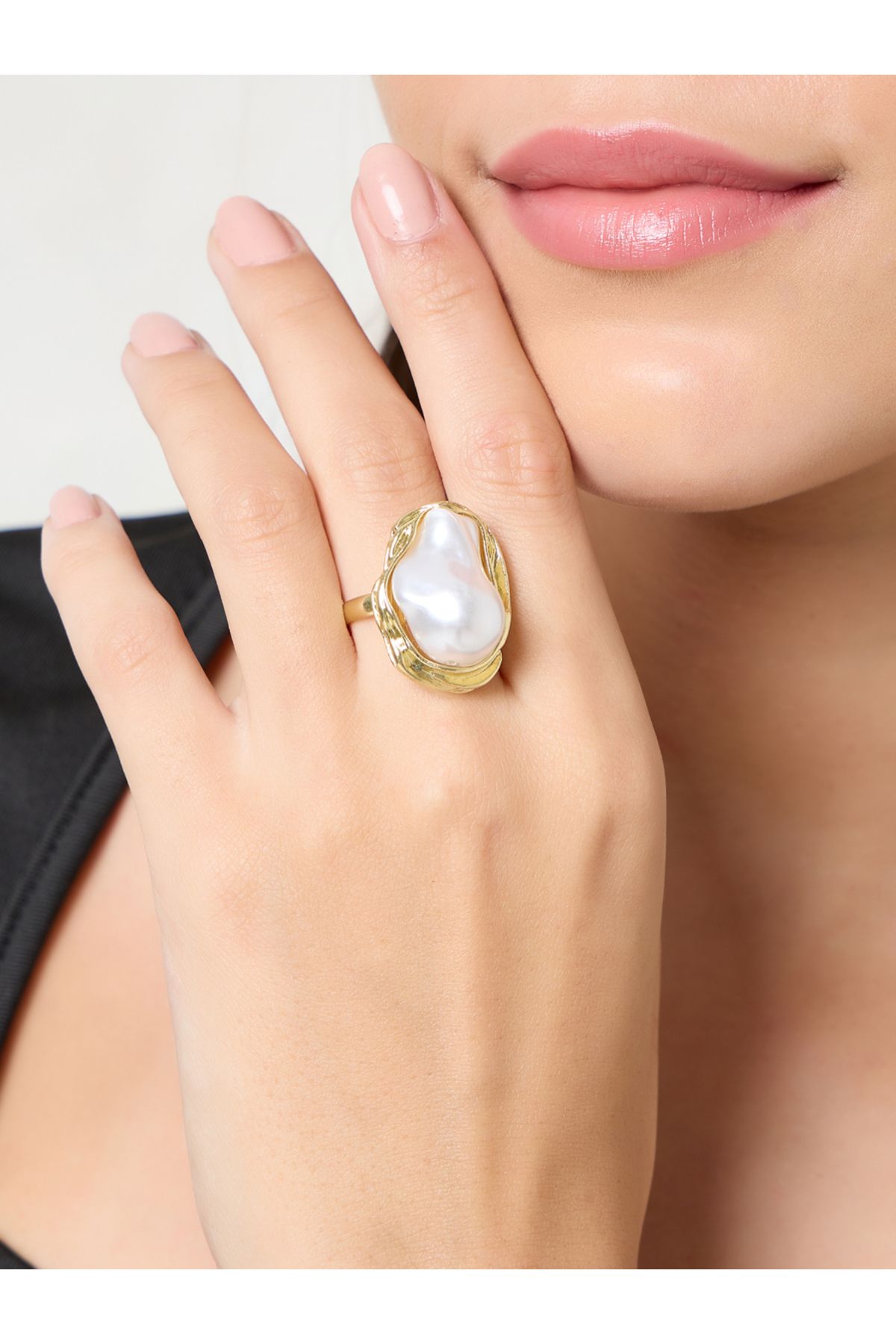 Styli-Faux Pearl Ring 1