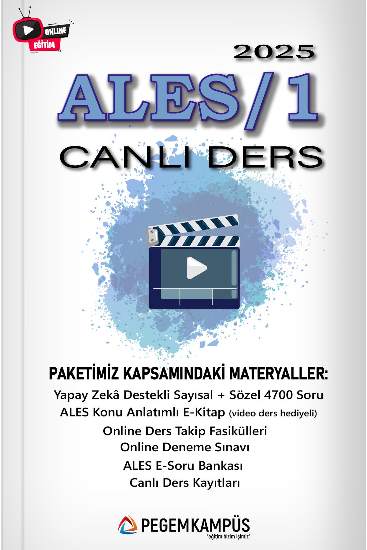 Pegem Akademi 2025 ALES/1 Canlı Ders + Online Materyaller