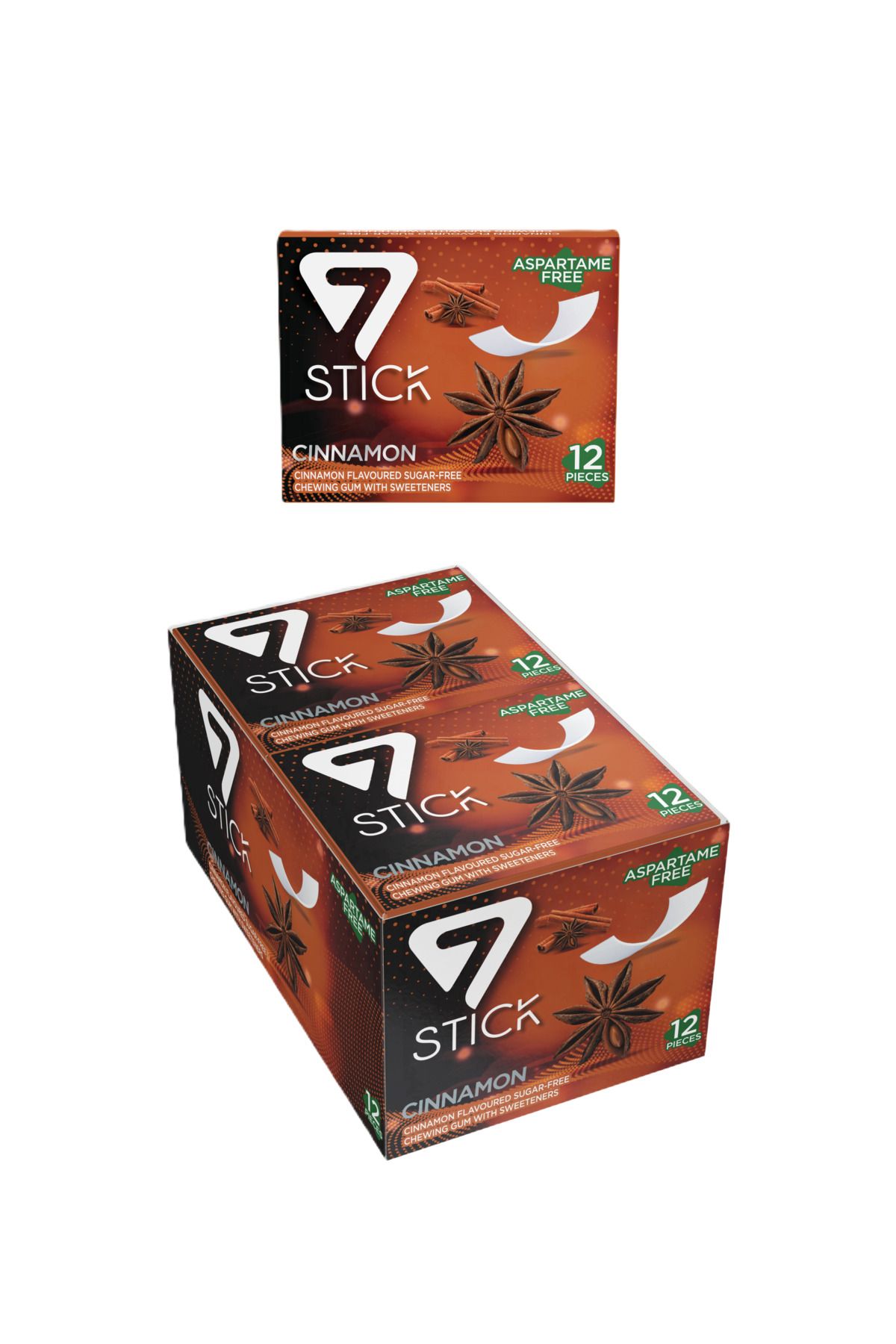 7 STICK 7stıck Sekersız 12lı Tarçın Aromalı Sakız 33gr (12 ADET)