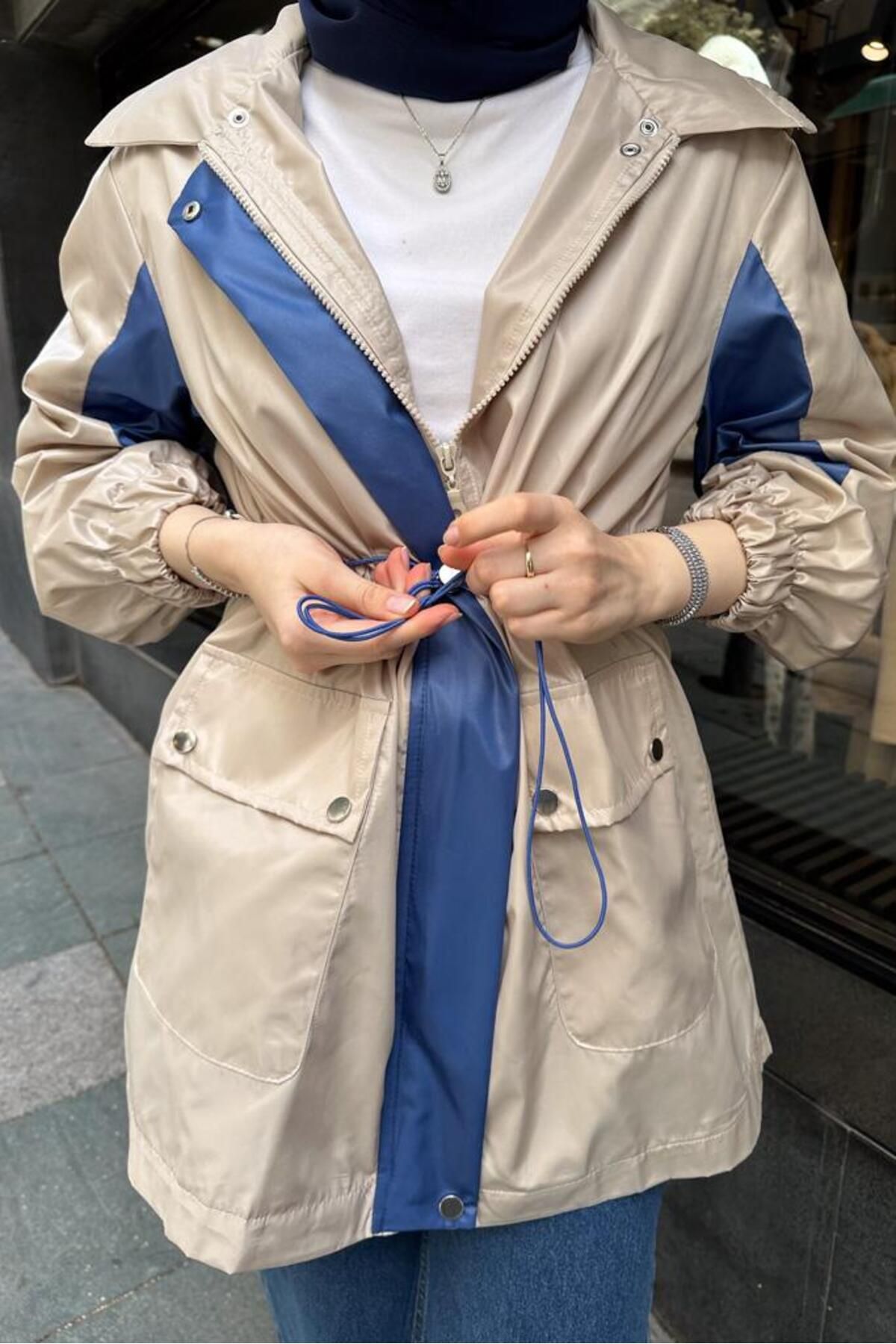 Oven-Modest Raincoat & Windbreaker - Blue - Relaxed fit 2