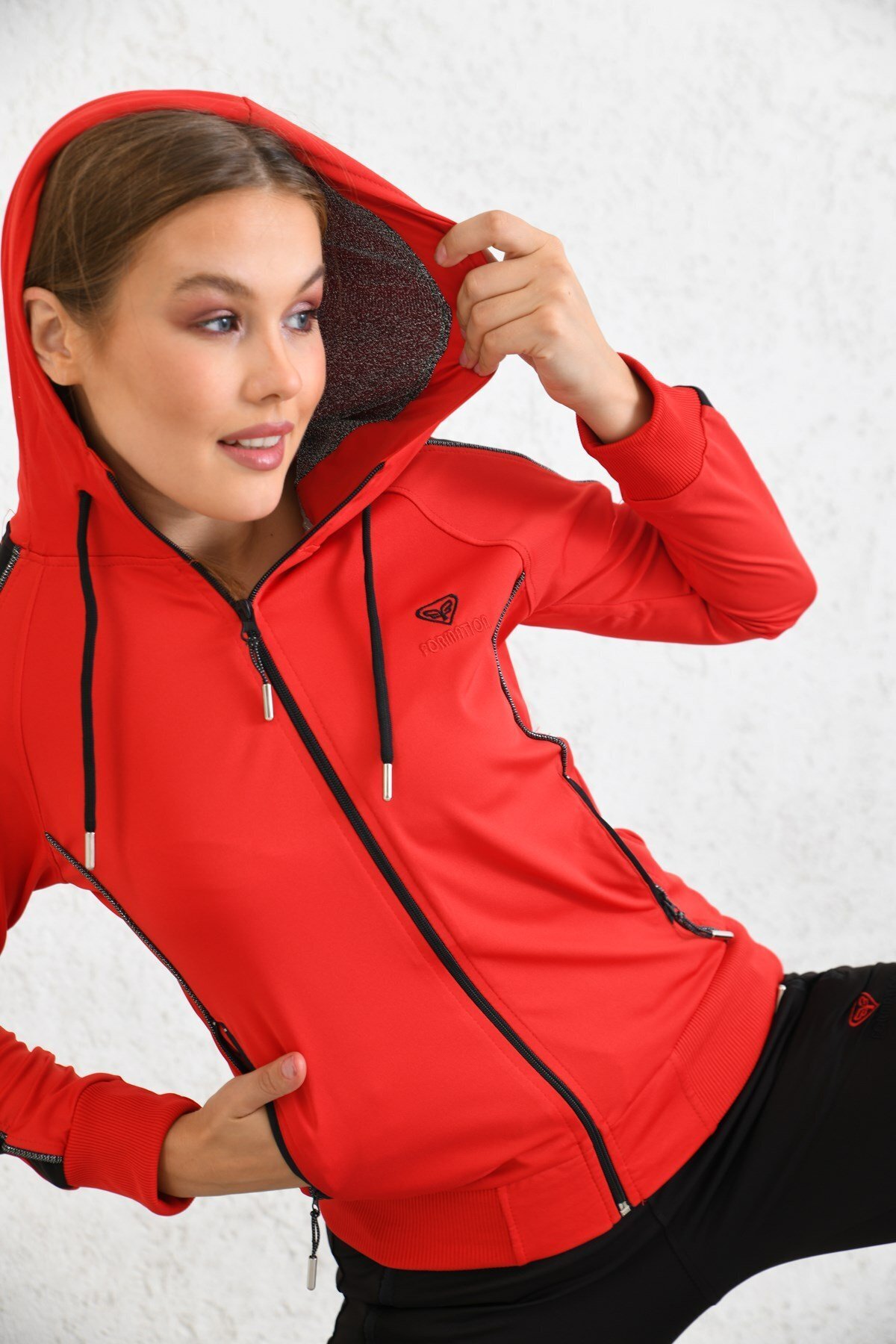Cramp Spor-Garni Piping Detail Red Diver Tracksuit Set on the Sleeve 8