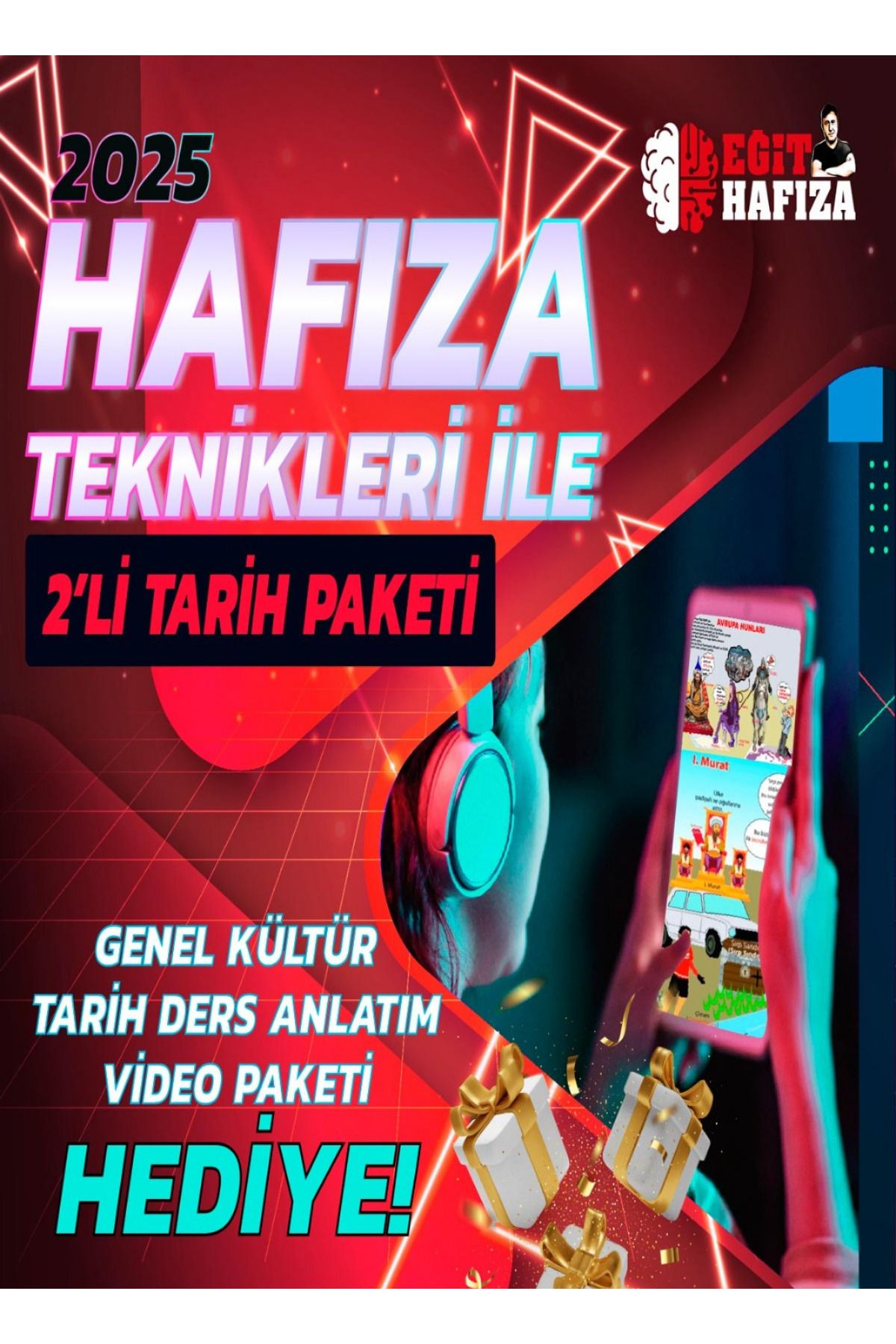 Eğit Akademi 2025 KPSS Hafıza Teknikleriyle 2li Tarih (İnkılap-Genel) Paketi Mehmet Eğit (Online Üründür)