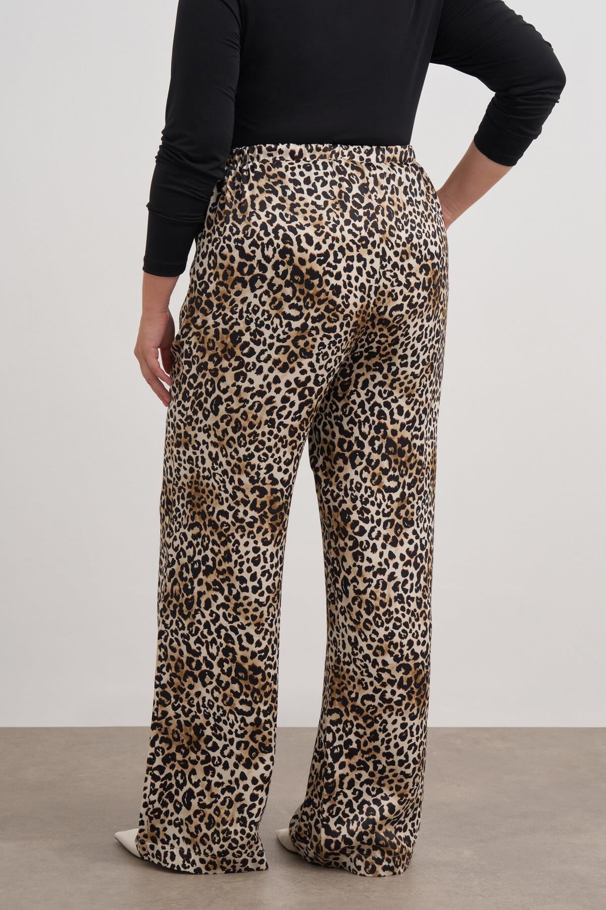 MYLİNE-LEOPARD PATTERNED TROUSERS WITH ELASTIC WAIST 6