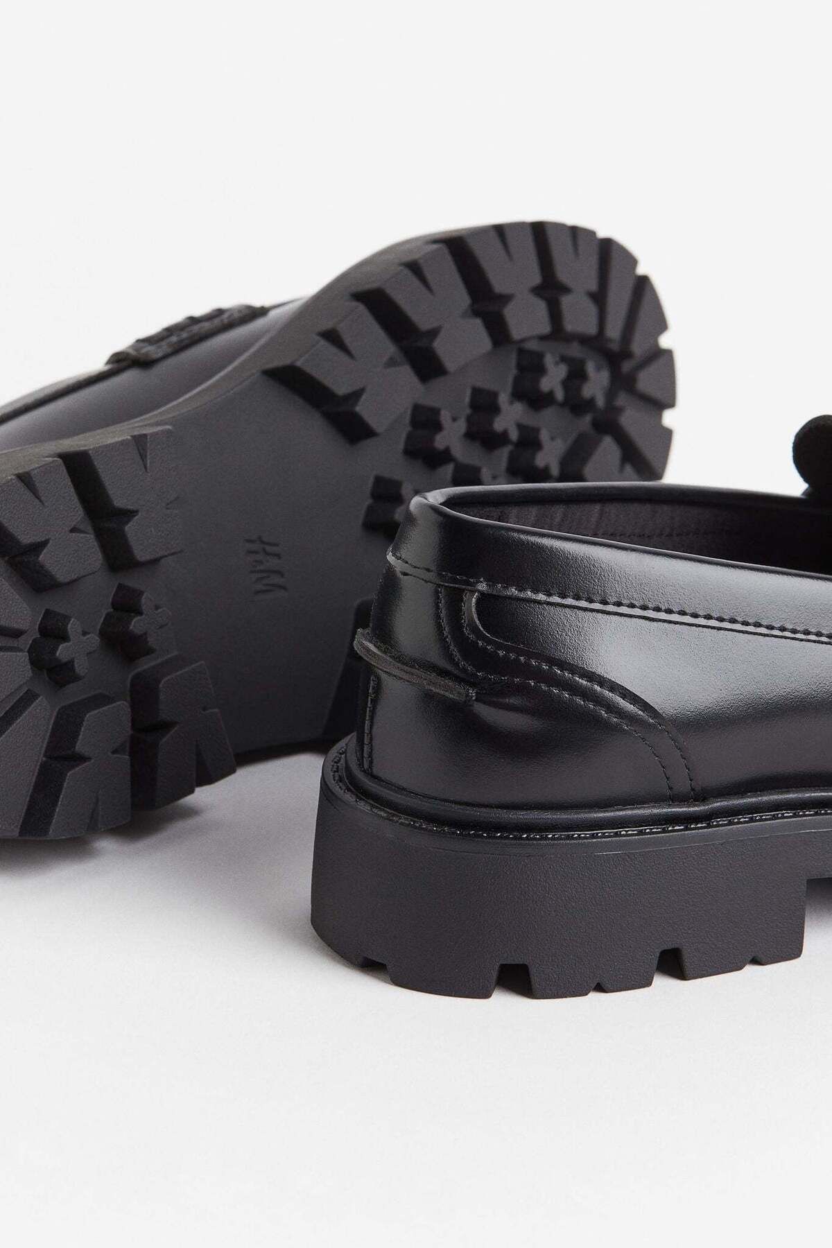 H&M-Black Chunky loafers 4