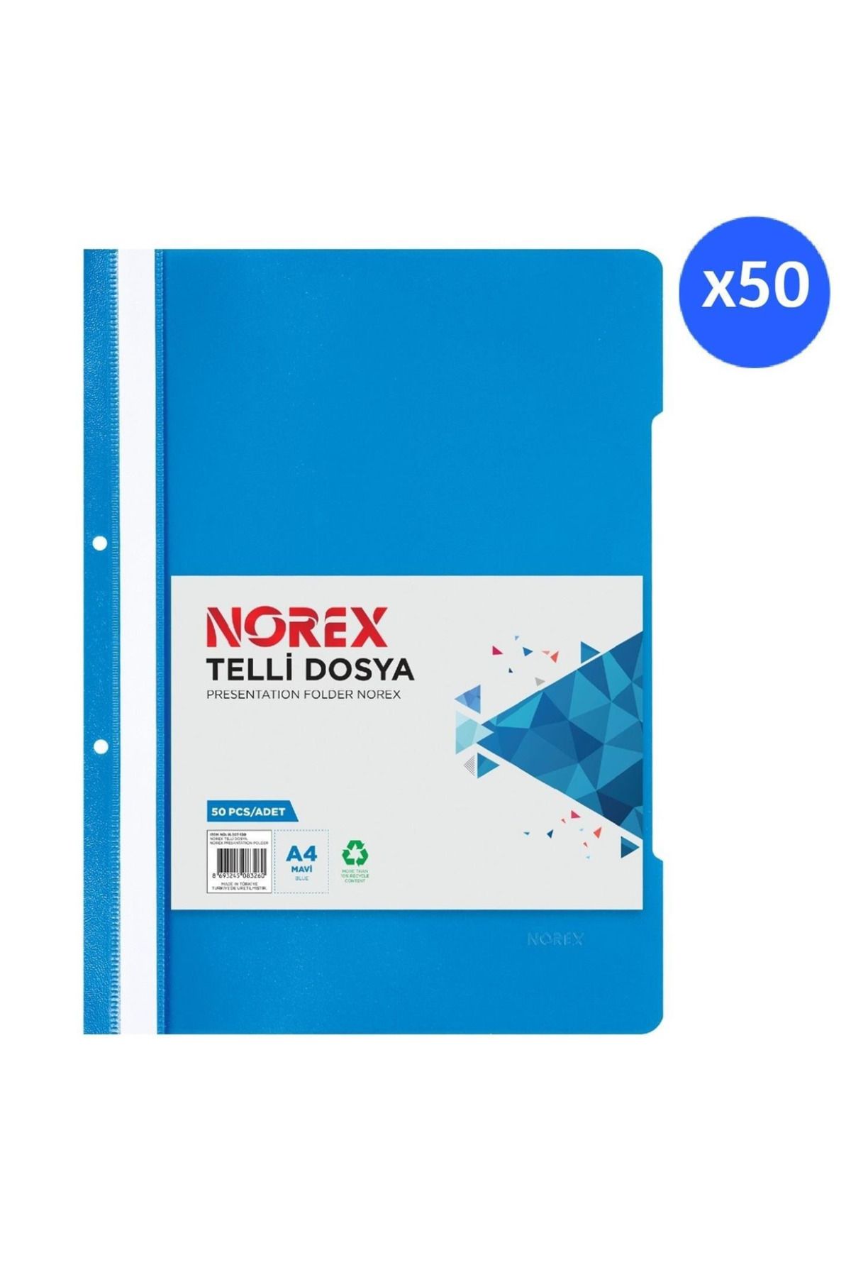 NOREX Telli Dosya Mavi 50'li Royaleks-DER.UL50T-130