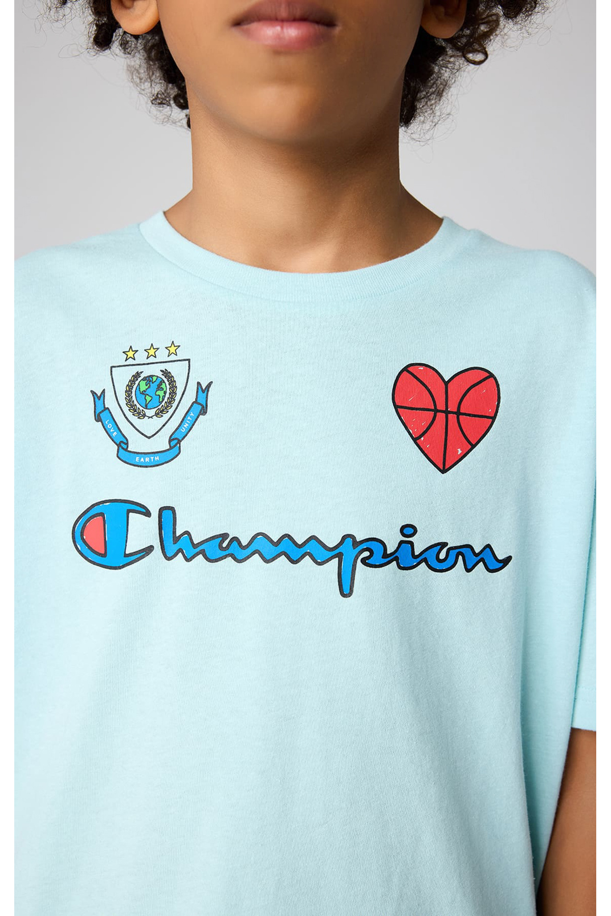 تی شرت دخترانه طرح دار آستین کوتاه | چمپیون Champion 306708 - تصویر 5