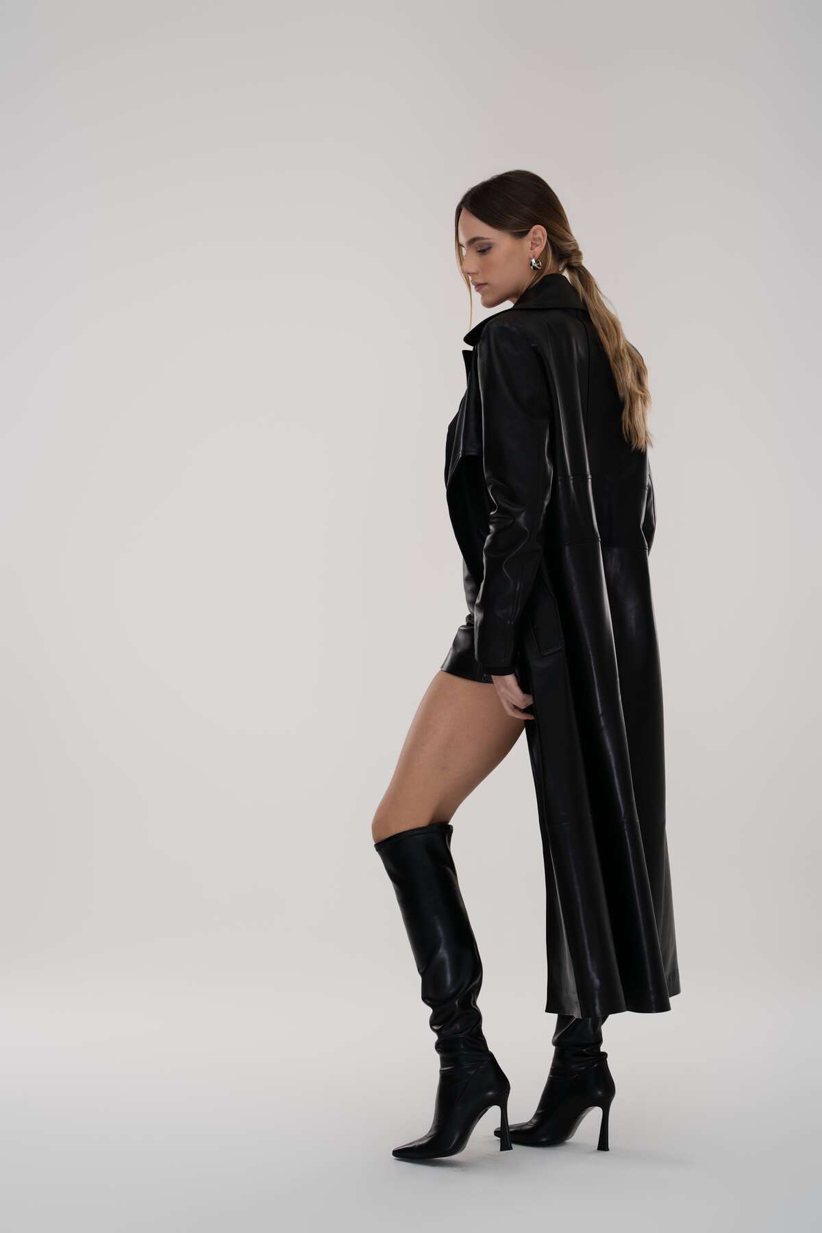 HYPNOTIC HUMAN  Kruvaze Deri Palto - Görsel 8